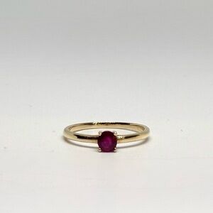 NEW Solid 10K Gold Natural Ruby Ring